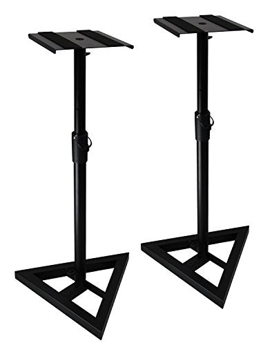 Gearlux Studio Monitor Stands with Four Locking Height Adjustment Positions up to 42.5 Inches