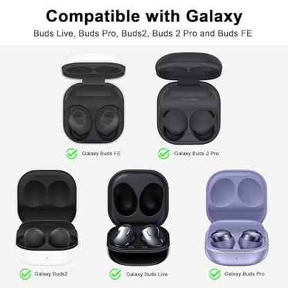 AIRSPO Silicone Case Compatible with Samsung Galaxy Buds 2/Pro/Live/Pro 2/FE Cases (Smokey Mauve) - color: Smokey Mauve