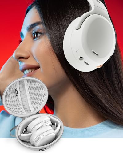 Hard Travel Carrying Case Compatible with Skullcandy Crusher Over-Ear Headphones. (Case Only, Not Include The Device) (Silver) - color: Silver