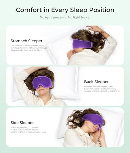 MUSICOZY Sleep Mask Headphones with Bluetooth Wireless Eye Masks Earphones