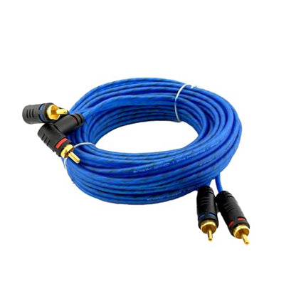 ORION Wired CR17FT (17-Ft Blue) 2 Channel RCA Male to RCA Male Stereo Car Audio Cable | RCA Cable for Amplifiers, Hi-Fi Systems, Speakers, Home Theater, Subwoofers - Angle/Straight Connectors - style: 17 FEET