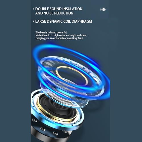 Wired in-Ear Headphones with Mic, HiFi Stereo 3.5mm for iPhone Android | Wired Headphones - in-Ear with Mic HiFi Stereo Sound Volume Control 3.5mm Jack for iPhone Android Tablets - color: Blue (3.5mm Jack)