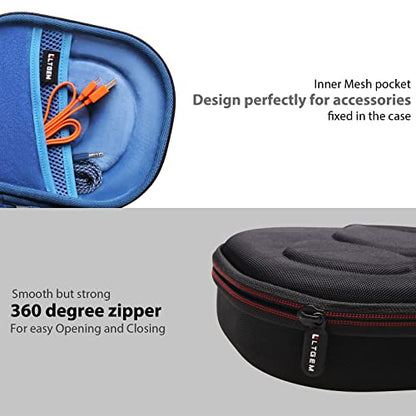 Case for JBL Tune 770NC/510BT/720BT/520BT/670NC/520C Headphones Blue | Hard Carrying Travel Case for JBL Live 770NC/670NC/680NC/780NC Headphones - color: Black+Blue