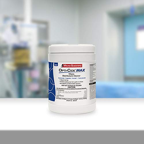 Micro-Scientific - M60034 Wipes Disinfectant Cleaner 160 Wipes Professional Disposables Surface Disinfectant Cleaning Wipes Opti Cide Max