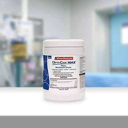 Micro-Scientific - M60034 Wipes Disinfectant Cleaner 160 Wipes Professional Disposables Surface Disinfectant Cleaning Wipes Opti Cide Max