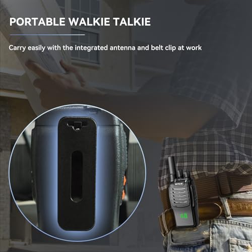 Retevis H-777H Portable 2 Way Radio Shatterproof Hidden Display, 10 Pack | Compact FRS Walkie Talkies for School, Events, USB-C Rechargeable, Emergency Alarm, LED Flashlight, VOX, 260 CTCSS/DCS - style: With Hidden Screen