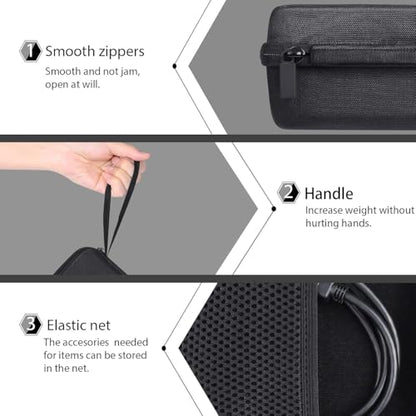 co2CREA Hard Travel Case for Xvive U4R2 in-Ear Monitoring System IEM System | Transmitter Beltpack Receiver Compatibility, Hard Travel Protective Storage Bag - size: for Xvive U4R2