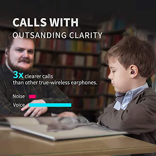 Kids Wireless Earbuds for Small Ears, Touch Control Headset in-Ear Wireless Headphones, Bluetooth 5.3 Noise Reduction Earphones with Blinking Eyes Charging Case - color: B87