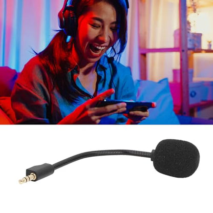 Yunseity Replacement Game Mic for G Pro/G Pro X, 3.5mm JackDetachable Microphone Boom with Foam Cover, Computer PC Gaming Headsets Noise Cancelling Replacement Mic