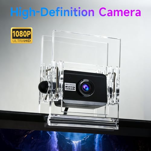 720P USB HD Webcam with Microphone， Web Camera for PC，with Auto White Balance for Video Calls, Live Streaming Gaming & Online Meetings ，USB Streaming Camera - color: Transparent