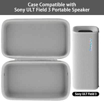 co2CREA Hard Case for Sony ULT Field 3 Wireless Bluetooth Speaker, White | Portable Travel Bag Replacement with Detachable Shoulder Strap and Handle, Shockproof EVA Shell and Soft Lining - color: White Case, style: Case for Sony ULT Field 3
