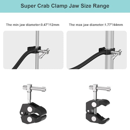 Mippko Gooseneck Microphone Stand,19.69" Flexible Adjustable Arm Super Crab Clamp Mic Clip 3/8"-16 to 5/8"-27 Adapter Mount,Compatible with Shure/Fifine / AT2020 / Pyle/Blue Snowball/Razer - style: Gooseneck Microphone Stand