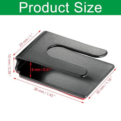 2PCS Black Radio Microphone Hanger, 36 x 30 x 10mm, Style1 | Adhesive Back, CB Microphone Holder, Metal Car Mic Hanger, For Cars Homes Offices - size: 36 x 30 x 10mm ,Style1
