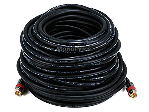 Monoprice 75ft Coaxial Audio/Video RCA CL2 Rated Cable - RG6/U 75ohm (for S/PDIF, Digital Coax, Subwoofer & Composite - size: 75 feet