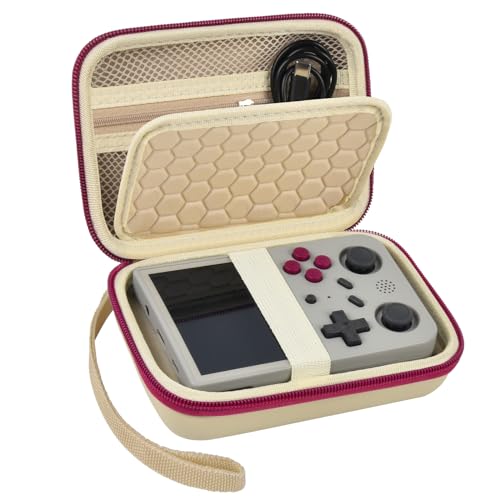 PAIYULE Travel Carrying Case for R36S RG353V RG353VS Handheld Game Console - color: Beige, style: For R36s