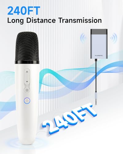 Tesla Karaoke Microphone for Tesla with Portable Case, Car Karaoke Microphone with USB A Receiver for Tesla Model Y/3/S/X, Wireless Singing Mic with 3.5mm Jack for Cars, Speakers, 1 Mics