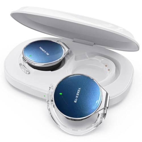 Micool Open Ear Headphones Bluetooth 5.4, Sport On Ear Headphones Wireless, Water-Drop Shaped Noise Cancelling Clip On Headset Bluetooth with Long Battery Life, Comfort Fit 4 Microphones Earphones - color: White&Silver&Blue