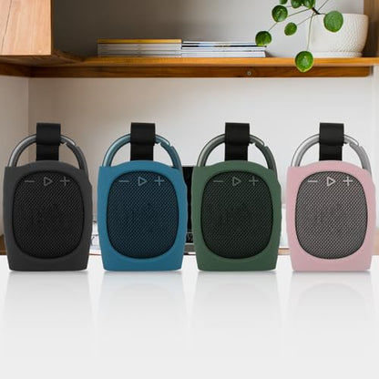 Silicone Protective Carrying Case Compatible with JBL Clip 4 - Portable Mini Speaker Stand UP Cover Pouch for JBL Clip 4 (Blue) - color: Blue