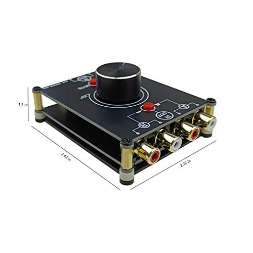 2-Way Stereo L/R RCA Switch Selector 2 in 1 Out Audio Passive Signal Switcher Splitter Box - color: 2 ports RCA switch(2 IN 1 OUT)