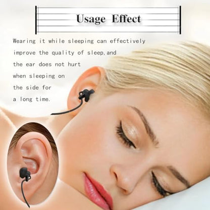Sleep Earbuds Noise Cancelling in-Ear Sleep Earphones, Soft Wired Earbuds with Mic Volume Control for Small Ear Canal Sleeping Insomnia Side Sleeper Compatible with iPhone Samsung Huawei