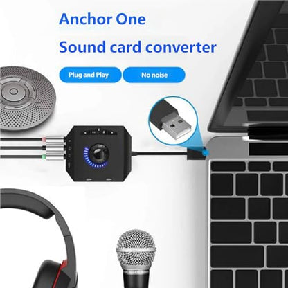 USB Sound Card External Sound Adapter with Headphone Mics for Simultaneous Use on Laptop Gaming Card - color: Or
