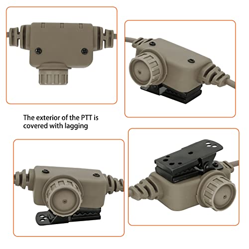 U94 PTT 2 Pin K-Plug & U-174 Cable for Tactical Headset UV5R