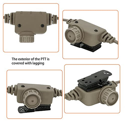 U94 PTT 2 Pin K-Plug & U-174 Cable for Tactical Headset UV5R
