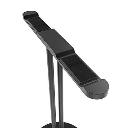 Dual Aluminum Headphones Stand Holder, Showcase Multi Headphones with Solid Heavy Base, Compatible With Gaming Headsets and Wireless Headphone Black - color: Black