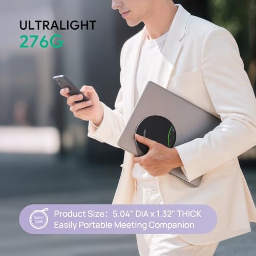 Yealink SP92 USB Speakerphone Bluetooth Conference Speakers and Microphone | Teams Certified,Full-Duplex,AI Noise Reduction,360° Audio Pickup,4-6 Person Small Meeting Room/Hundle Room/PC,Compact Design - size: SP92 without Dongle