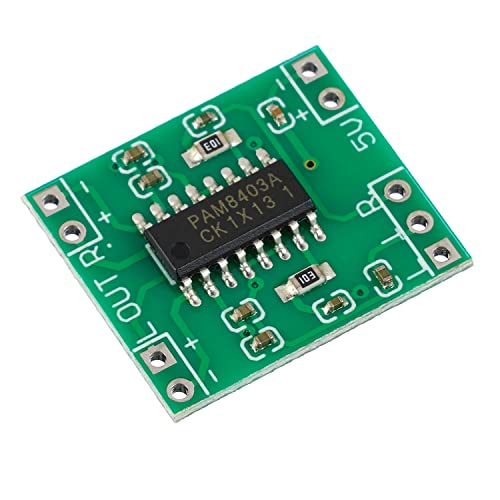 PAM8403 Ultra Mini Digital Power Amplifier Board 2×3W Class D 2.5-5V Input can be Powered by USB(Pack of 10 pcs)
