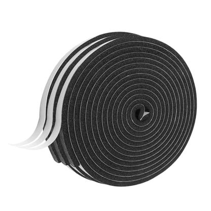 Foam Insulation Tape self Adhesive,1/2In x 1/4In x51Ft Weather Stripping for Doors and Windows,Sound Proof soundproofing Door Seal,Weatherstrip,Pipe Cooling, Air Conditioning Seal Strip - size: 1/2 in x 1/4 in x 51 ft