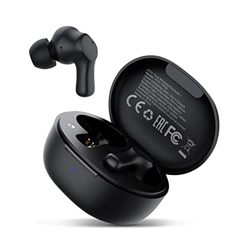 HTC Wireless Headphones Bluetooth 5.1 Sports Earbuds with Microphone - Compatible with iPhone, Xiaomi, Sony, Samsung - Black - color: Black