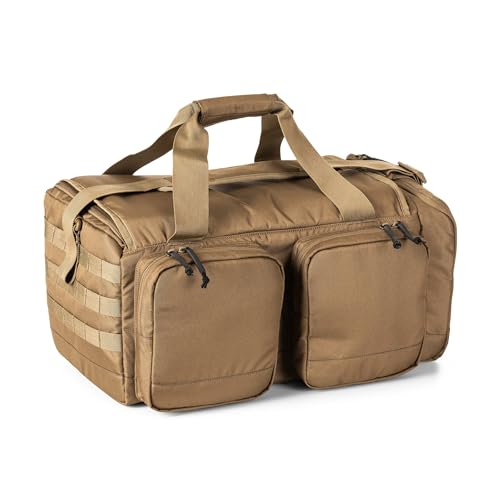 5.11 Tactical Range Ready Trainer Bag, Ammo Molle Duffle, Secure EDC Pack | Style 56567ABR, Range Bag with Shoulder Strap, Padded Compartments, EDC Training Storage, Durable - color: Kangaroo