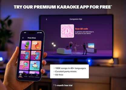 Singing Machine Karaoke Machine Screen, WiFi, Music Apps, 2 Microphones | Portable Karaoke Machine/Speaker for Adults & Kids, Ideal for House Parties, Compatible with YouTube & Spotify - color: white
