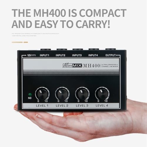 Headphone Amplifier, HA400 4-Channel Metal Stereo Audio Amplifier, Mini Earphone Splitter W/DC 12V Power Adapter, for Sound Mixer PC Guitar Studio Stage (White) - style: HA400 White