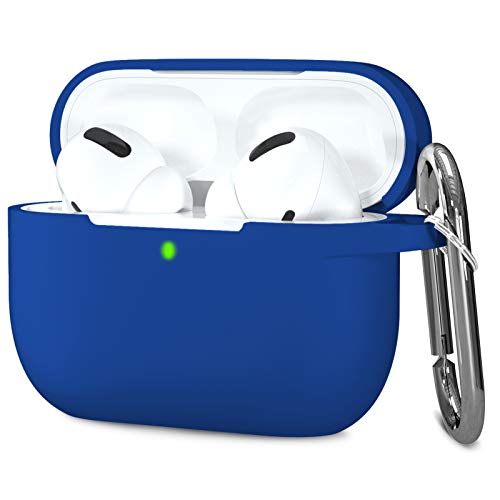 Hamile Compatible with AirPods Pro Case Protective Silicone Airpod Case Shockproof Cover Skin for Airpod Pro 2019 Charging Case, with Keychain, Royal Blue - color: 6-Royal Blue