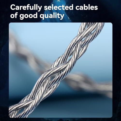 LEAUDIO TRN Sea Serpent 4 core Copper and Silver Mixed Cable Upgrade Earphone Cable 2.5mm/3.5mm/4.4mm (3jacks qdc mic) - color: 3jacks qdc mic