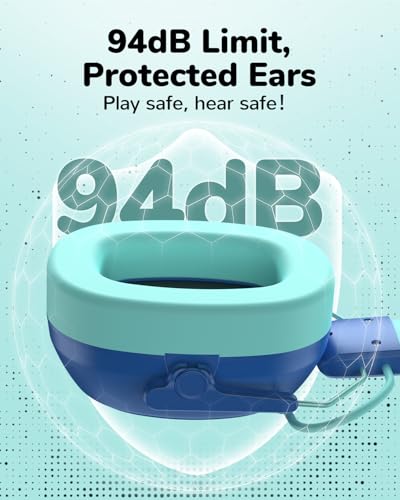 Kids Noise Cancelling Headphones, Sound Proof Ear Protection, 29dB SNR Noise Reduction Bluetooth 6.0 Earmuff, 94dB Lock - 80H Playtime, Hearing Protection for Autism, Shooting Gun Range Mowing (Blue) - color: Blue