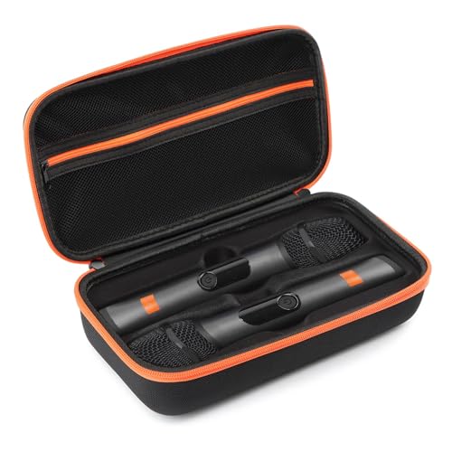 Wireless Microphone Case Compatible with JB-L Wireless Two Microphone System, Dual Wireles-s Mic Storage Portable Mic Box for Rechargeable Battery Receivers Adapter(COLOR:A)