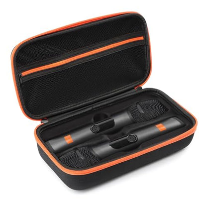 Wireless Microphone Case Compatible with JB-L Wireless Two Microphone System, Dual Wireles-s Mic Storage Portable Mic Box for Rechargeable Battery Receivers Adapter(COLOR:A)