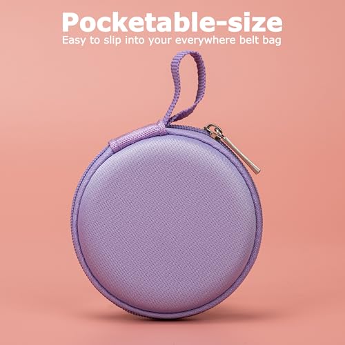 Ginsco Mini-Portable Hard Shell Earbuds Case for Apple EarPods Headphones USB-C Wired Ear Buds/Skullcandy Jib Wired Earbuds, Travel Case for Earphones Earplugs (2, Purple) - color: Purple