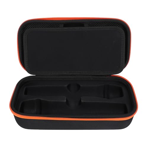 Haofy Wireless Microphone Case Storage Box Organizer EVA Hard Shell with Dual Zip Closure Handle and Mesh Pockets for Dual Wireless Microphone System Receiver Adapter AA Battery