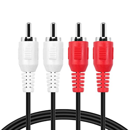 TNP Dual RCA Male to Male Stereo Audio Cable for Car and Home, 25FT | Red and White Shielded Rca Cord for Amplifiers, Speakers, Home Theater and Hi-Fi Systems; Oxygen-Free Copper Conductors - size: 25FT