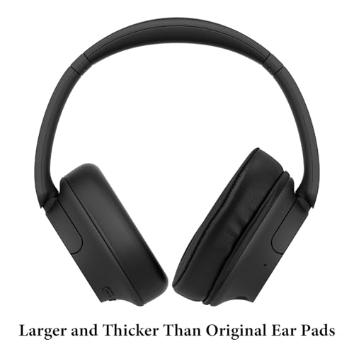 Geekria PRO Extra Thick Cooling Gel Replacement Ear Pads Compatible with Sony WH-CH700N, WH-CH710N, WH-CH720N Headphones, Ear Cushions with Video Guide (Black)
