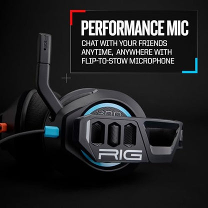 RIG 300 PRO HN Wired Gaming Headset | For Nintendo Switch, Switch 2 - Universal 3.5mm - Flip-to-Stow Mic, 40mm Speakers, 1.2-meter cable – Black/Blue/Red - color: Black / Red / Blue