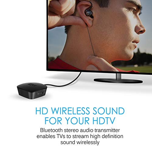 MEE audio Connect Bluetooth Audio Transmitter for up to 2 Wireless Headphones/Speakers, Bluetooth Streamer Adapter with AptX Low Latency for TV/PC/Airplane/Gym with 3.5mm/AUX/RCA/Optical Input - style: TV Transmitter