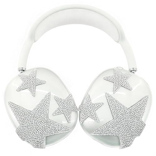 Star Bling Case Cover for AirPods Max Headphones(2024/2020)(USB-C/Lightning),Clear Soft TPU Anti-Scratch Ear Pad/Ear Cups/Headband Case Transparent Accessories for Apple AirPods Max - color: Star