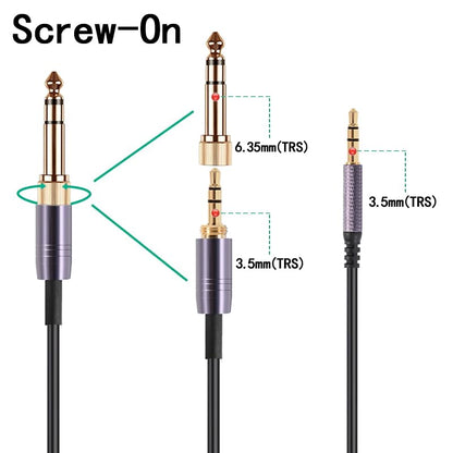 Solo3 Coiled Audio Cable Compatible with Dre Beats Solo4 Solo PRO Studio3 Marshall Major3 Major4 Headphones 3.5mm Extension Cords with 6.35mm Adapter(4.2ft-12ft) - size: 4.2ft-12ft