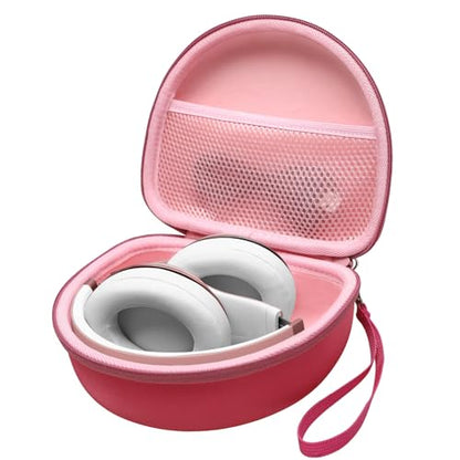 Headphone Case Compatible with Beats Studio Pro/Solo 4 / Studio 3 / Solo 3 / Picun B8 / BERIBES/JLab JBuds Lux ANC Wireless Bluetooth Noise Cancelling Headphones, Magenta+Pink(Case Only) | Hard Carrying Travel Case for Beats Studio Pro/Solo 4/Studio3/Solo