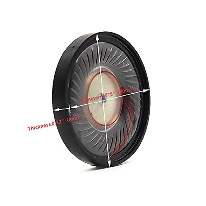 40mm Speaker Driver, 2 Pcs Headphone Speaker Units 32ohm Replacement for Bose QC45 QC35 QC25 QC15 QC2 QC3 AE2 OE2, Beats Solo Studio 2 3, Razer Kraken 7.1, AKG Y500, Steelseries Arctis 3, etc